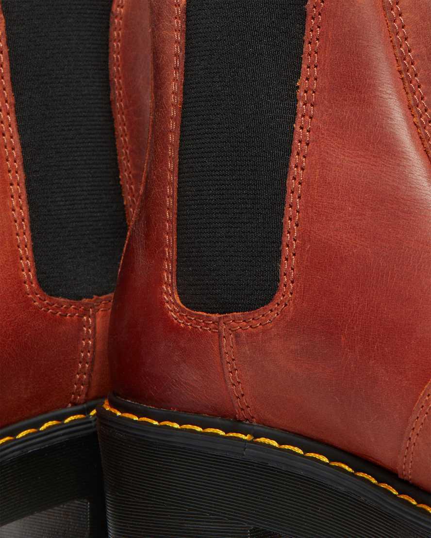 Botines Dr Martens Rometty Wyoming Leather Platform Chelsea Mujer Marrones  España |  80264-UCLA