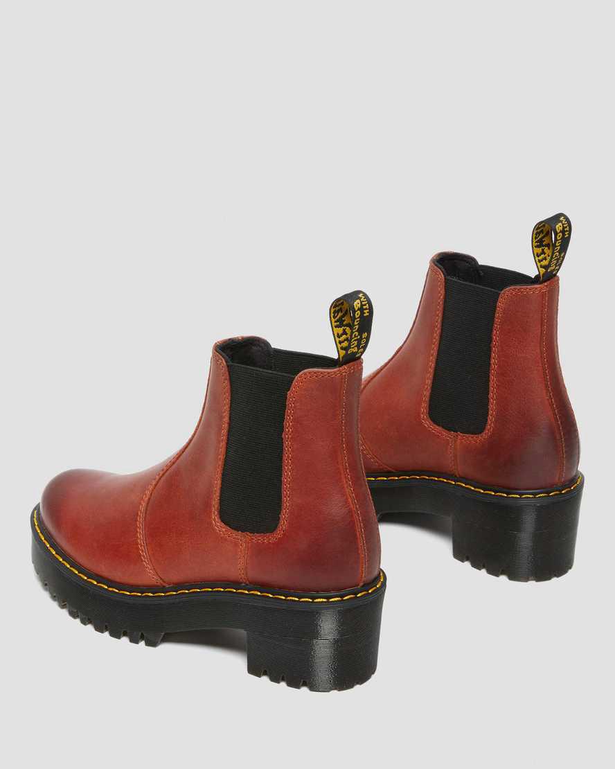 Botines Dr Martens Rometty Wyoming Leather Platform Chelsea Mujer Marrones  España |  80264-UCLA
