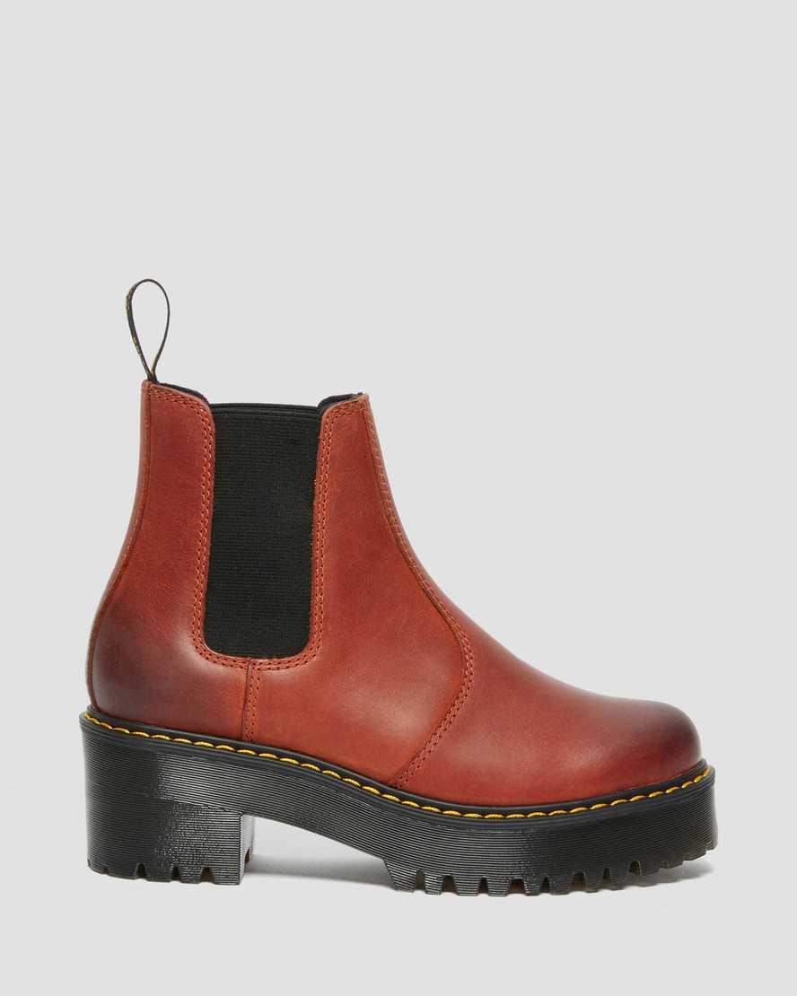 Botines Dr Martens Rometty Wyoming Leather Platform Chelsea Mujer Marrones  España |  80264-UCLA