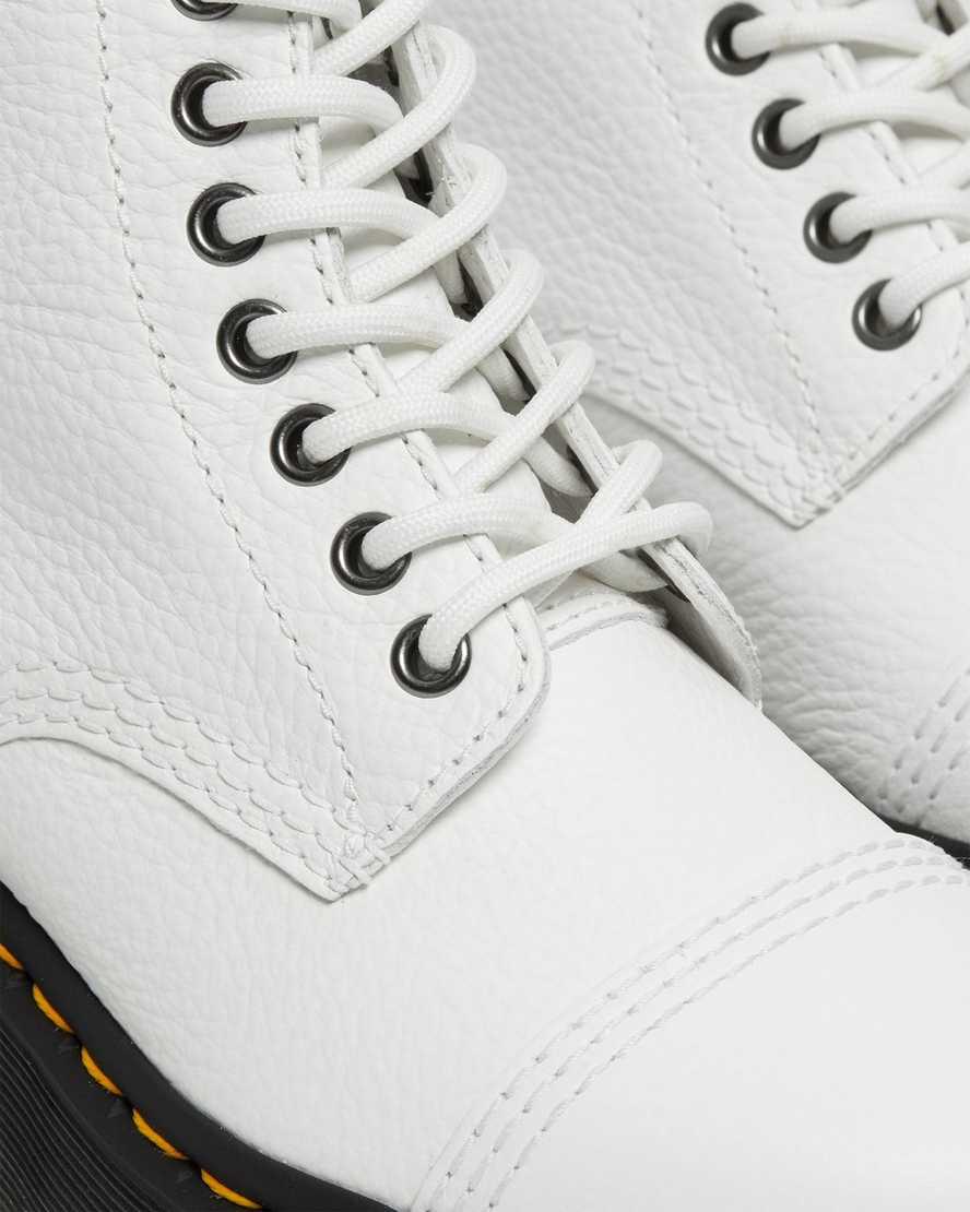 Botines Dr Martens Sinclair Milled Nappa Leather Platform Mujer Blancas  España |  21763-BOVY