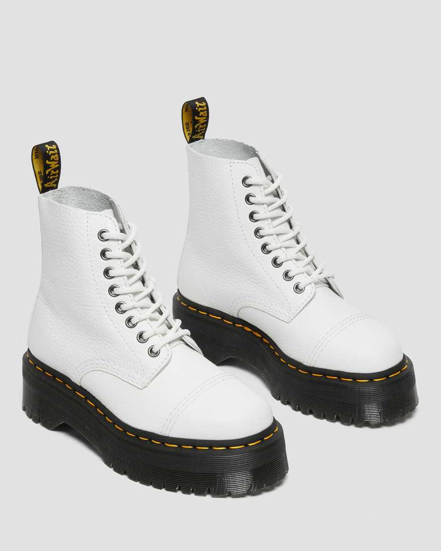 Botines Dr Martens Sinclair Milled Nappa Leather Platform Mujer Blancas  España |  21763-BOVY