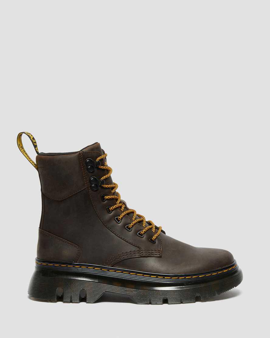 Botines Dr Martens Tarik Crazy Horse Leather Utility Mujer Marrones Oscuro  España |  87519-IRXG