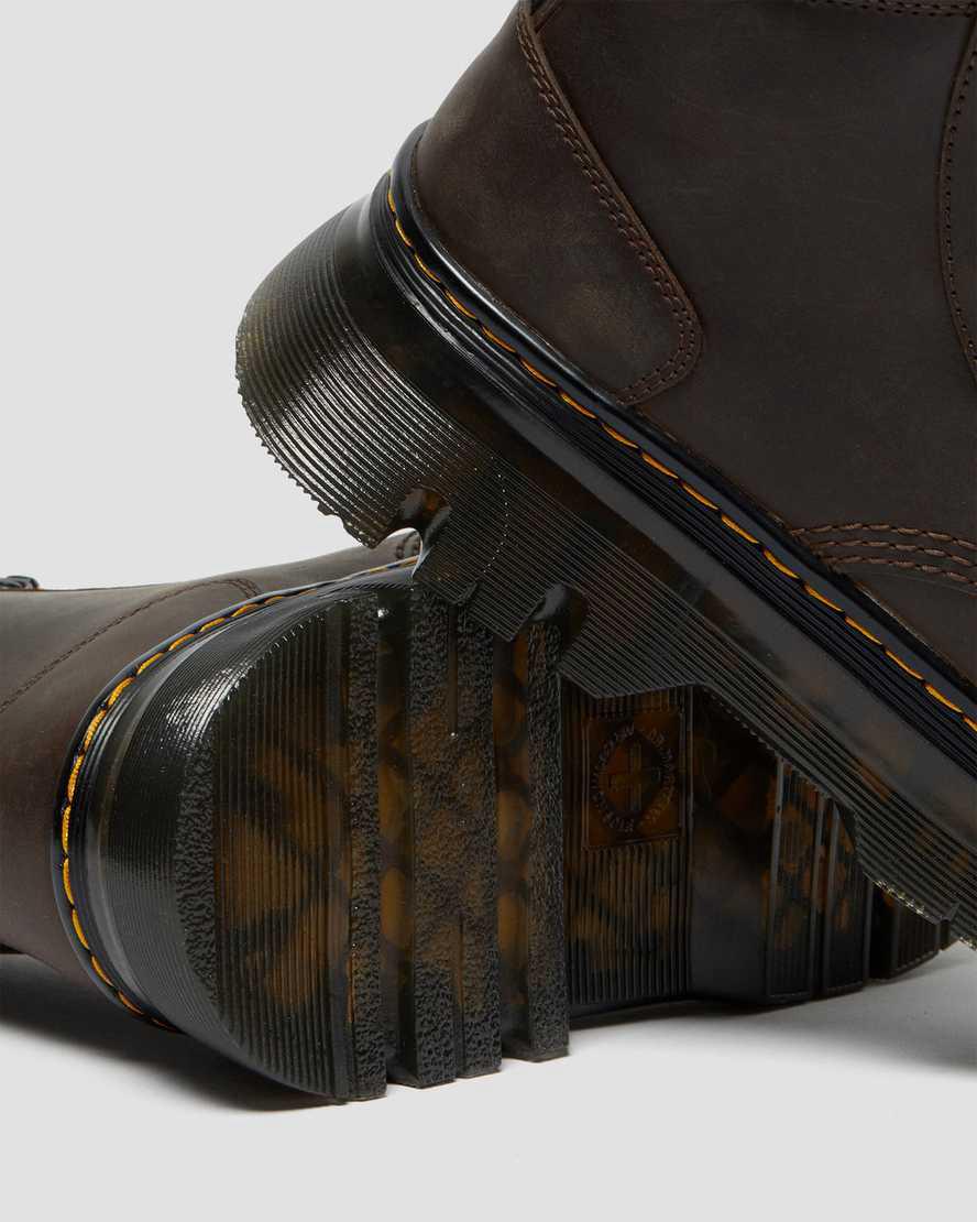 Botines Dr Martens Tarik Crazy Horse Leather Utility Mujer Marrones Oscuro  España |  87519-IRXG