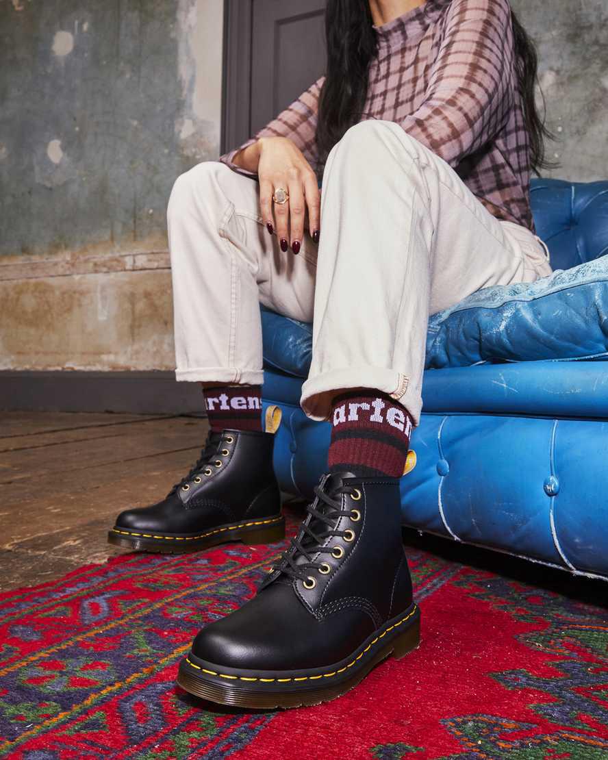 Botines Dr Martens Vegan 101 Felix Hombre Negras  España |  41268-SQUA