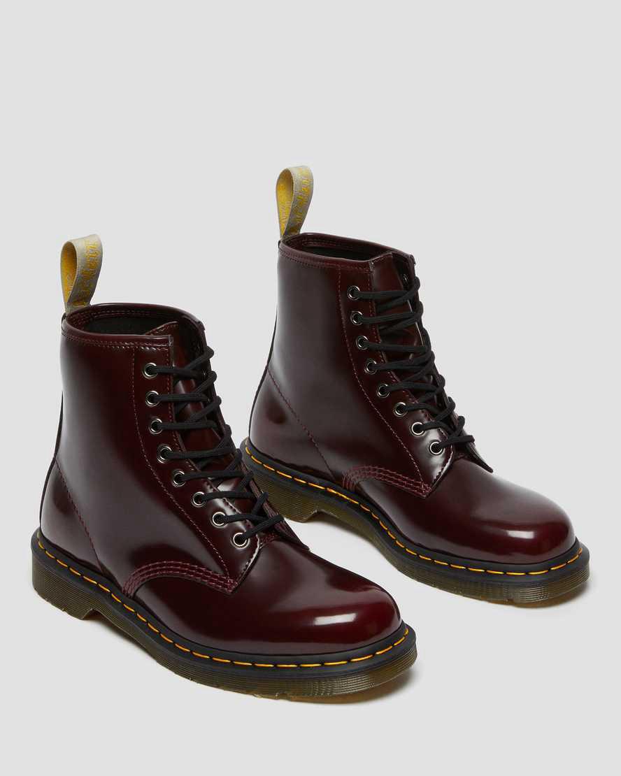 Botines Dr Martens Vegan 1460 Lace Up Mujer Rojas  España |  93650-MAOF