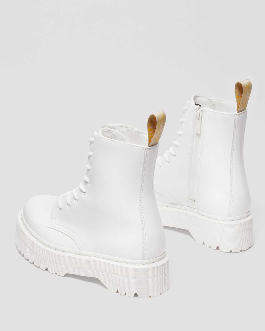 Botines Dr Martens Vegan Jadon II Boot Kemble Mono Platforms Hombre Blancas  España |  16785-OZLJ