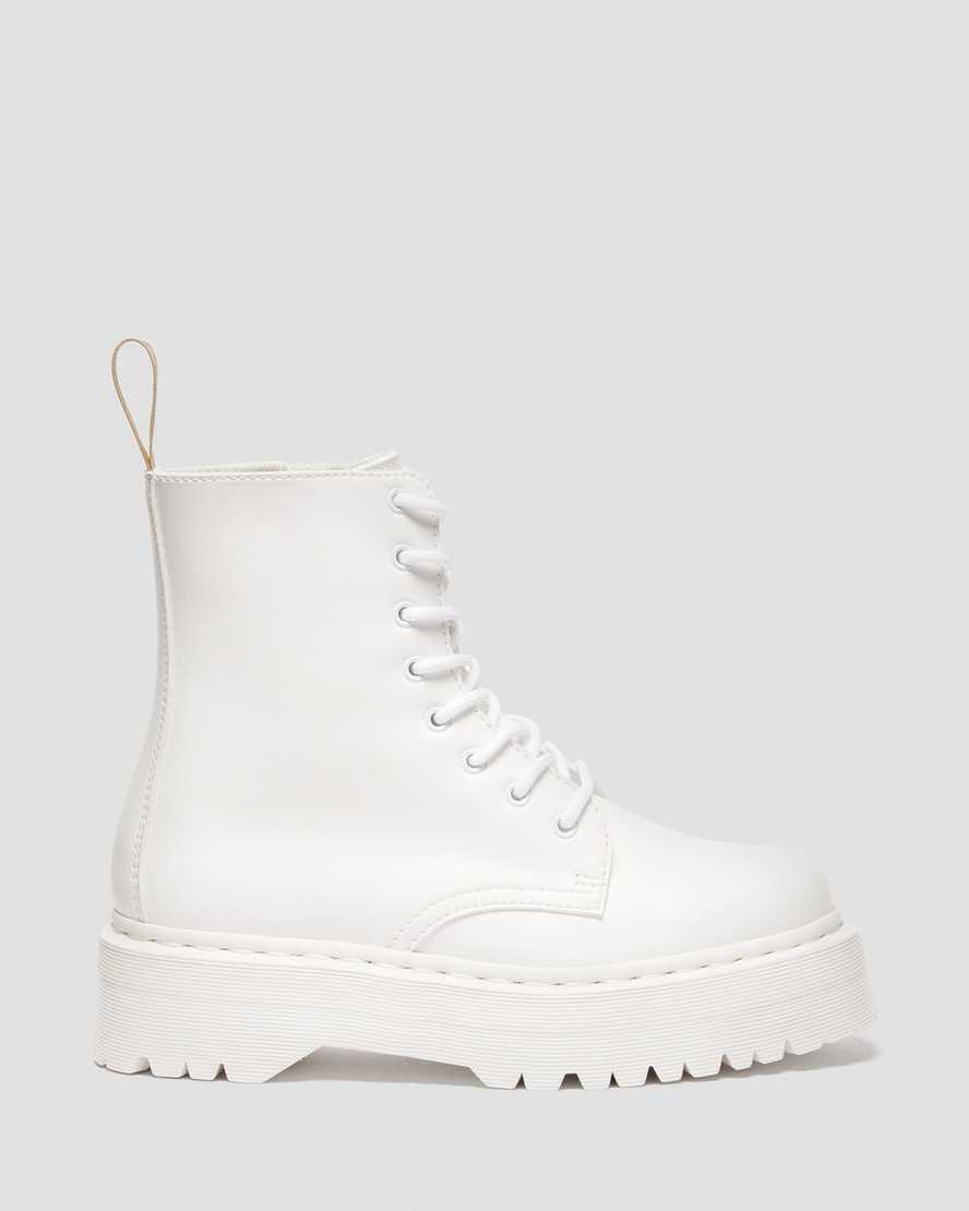 Botines Dr Martens Vegan Jadon II Boot Kemble Mono Platforms Hombre Blancas  España |  16785-OZLJ