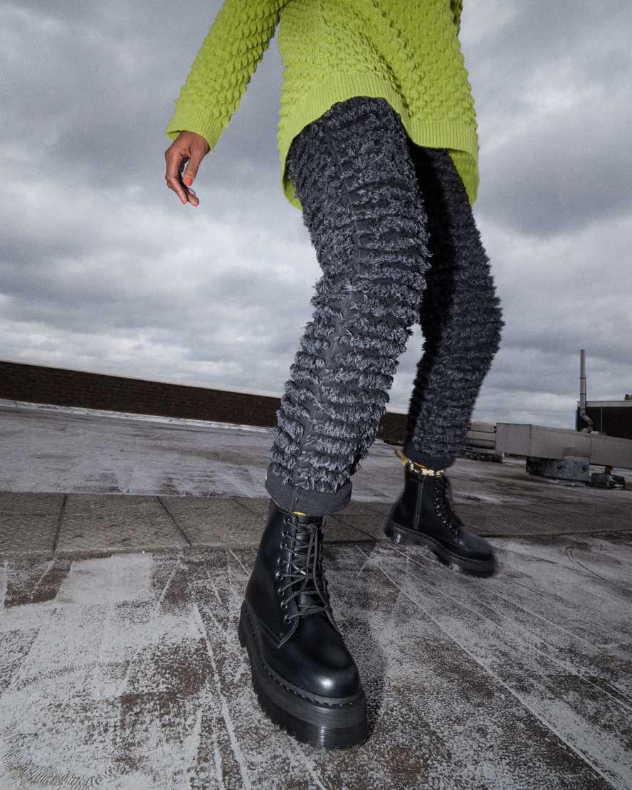 Botines Dr Martens Vegan Jadon II Boot Mono Platforms Hombre Negras  España |  86059-JECL