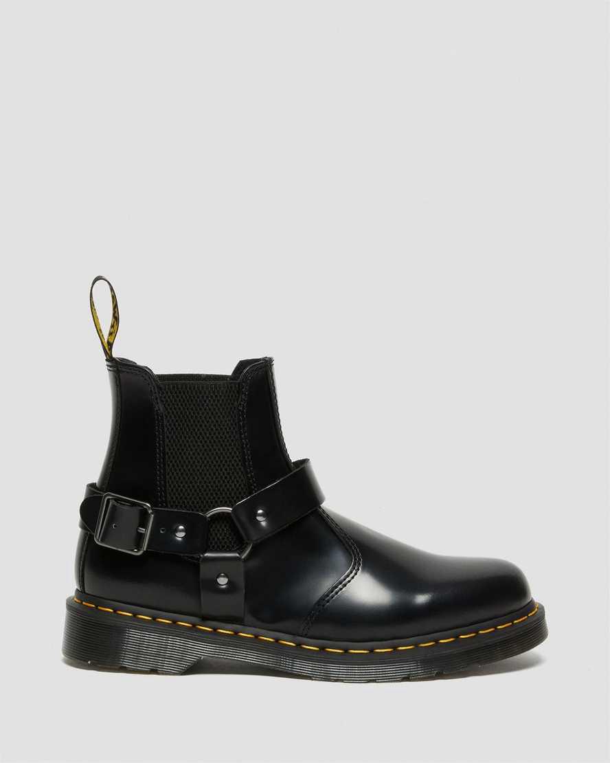 Botines Dr Martens Wincox Smooth Leather Buckle Mujer Negras  España |  93012-BTUW