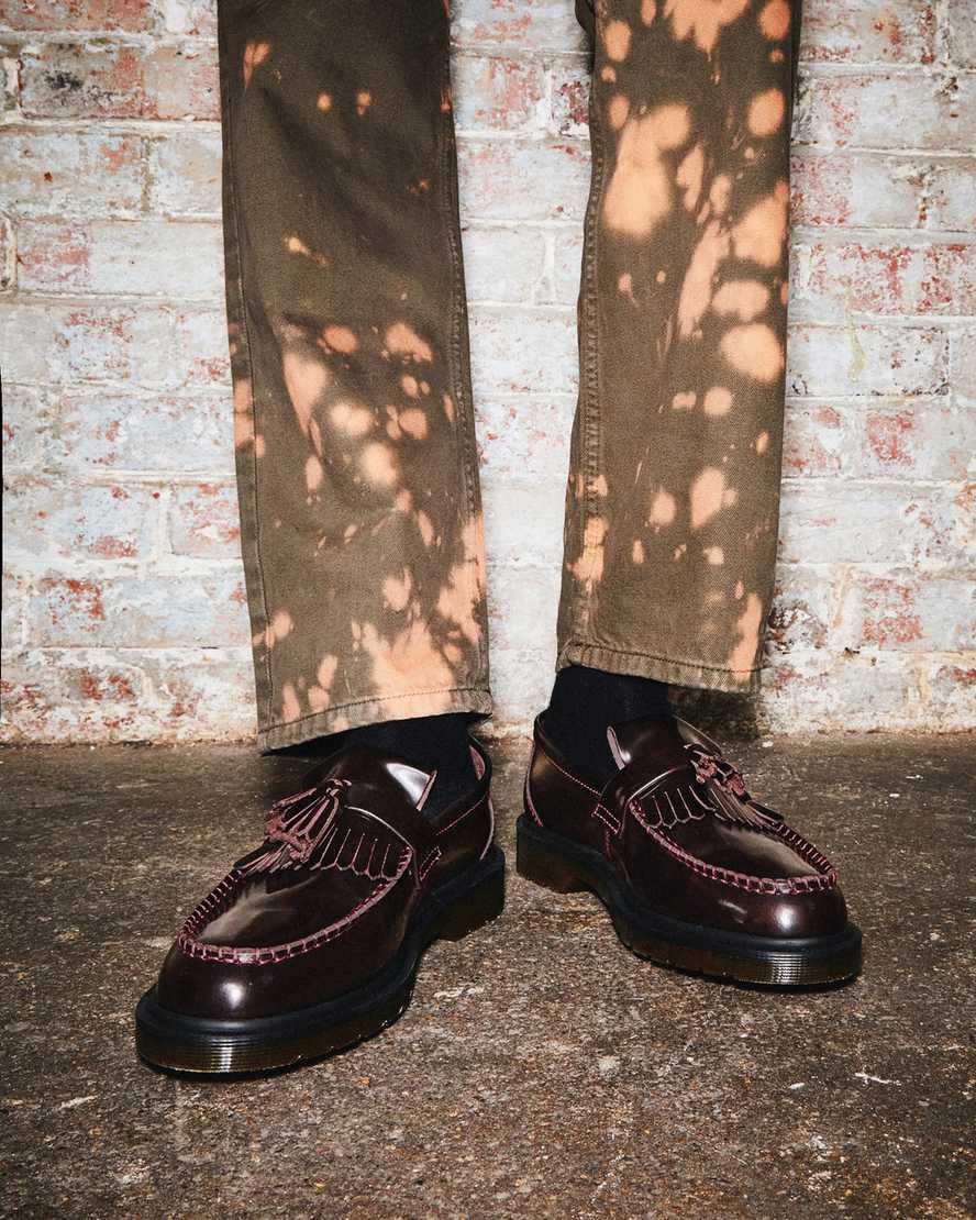 Loafers Dr Martens Adrian Arcadia Leather Tassel Mujer Rojas  España |  31058-AKEO