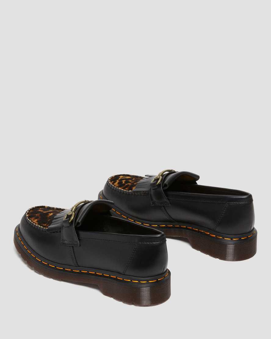 Loafers Dr Martens Adrian Snaffle Hair On Mujer Negras  España |  02643-TZYR