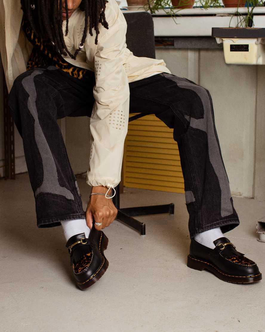 Loafers Dr Martens Adrian Snaffle Hair On Hombre Negras  España |  83976-ZSFY