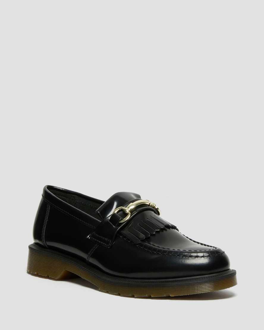 Loafers Dr Martens Adrian Snaffle Smooth Leather Kiltie Mujer Negras  España |  29054-XFIO