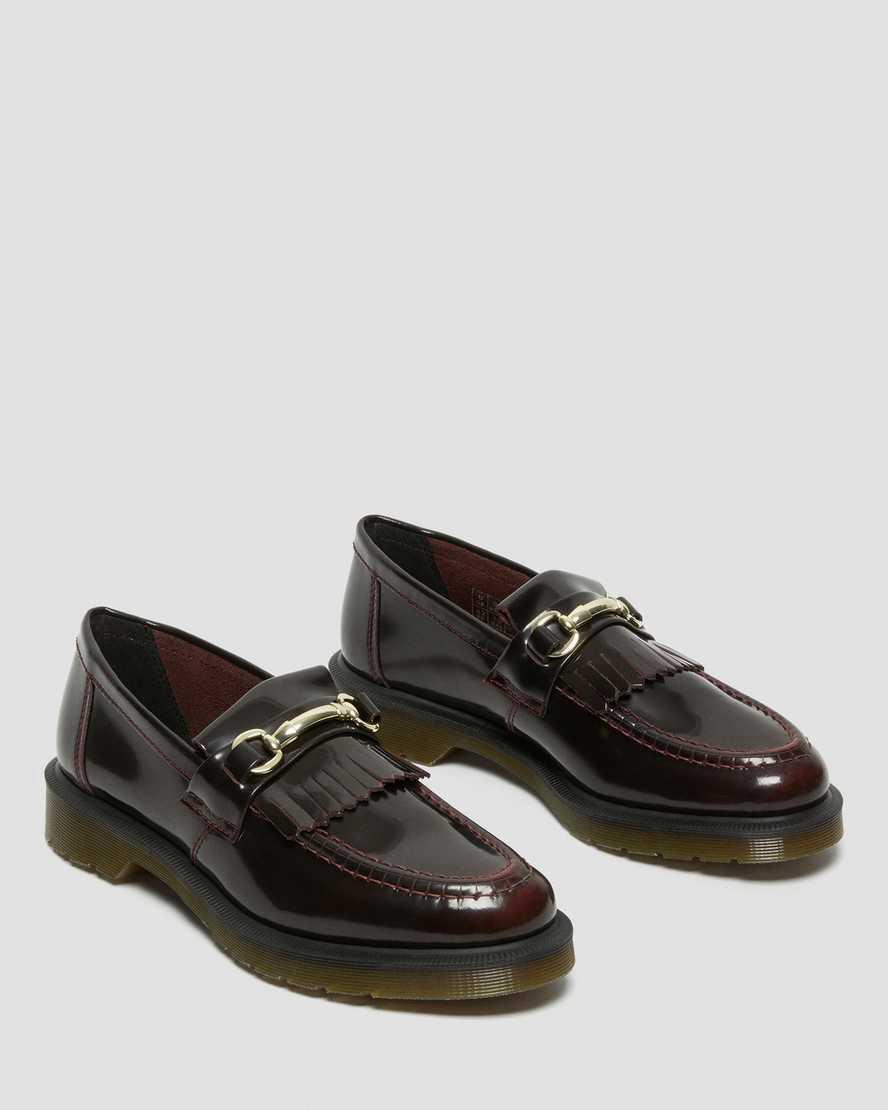 Loafers Dr Martens Adrian Snaffle Smooth Leather Kiltie Mujer Rojas  España |  49216-DHRS