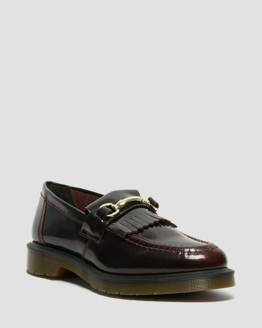 Loafers Dr Martens Adrian Snaffle Smooth Leather Kiltie Mujer Rojas  España |  49216-DHRS