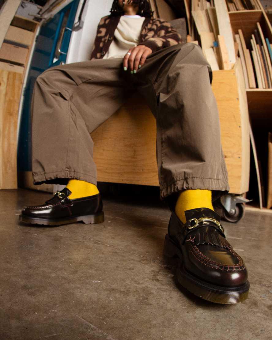 Loafers Dr Martens Adrian Snaffle Smooth Leather Kiltie Hombre Rojas  España |  89403-KHBI