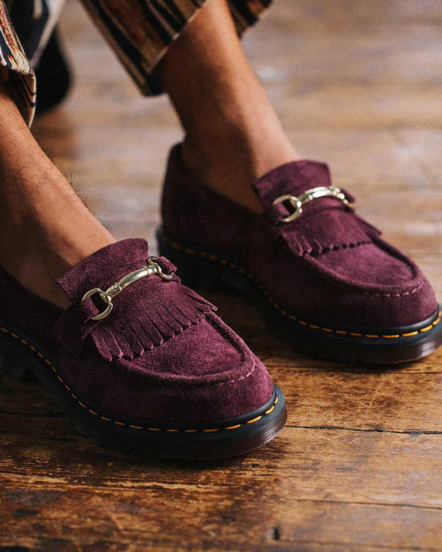 Loafers Dr Martens Adrian Snaffle Suede Hombre Moradas  España |  49710-KIQM