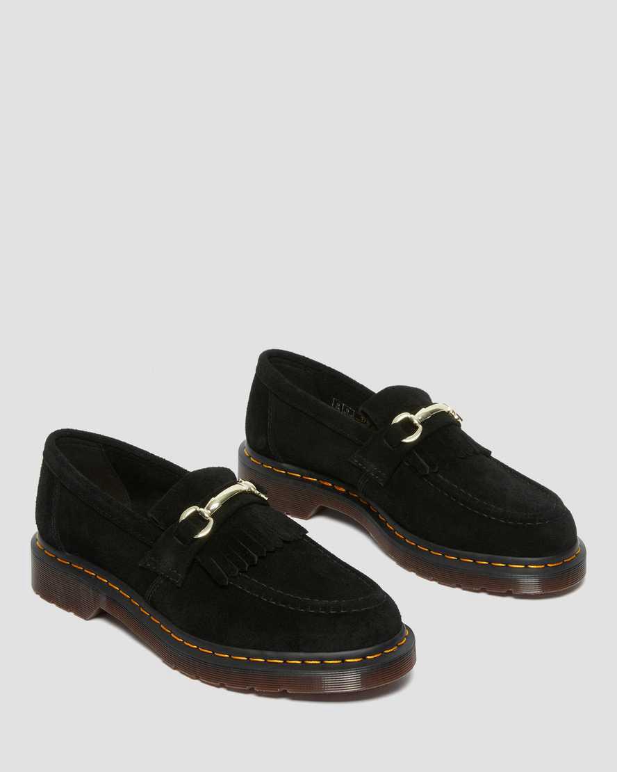 Loafers Dr Martens Adrian Snaffle Suede Hombre Negras  España |  83970-ULJB