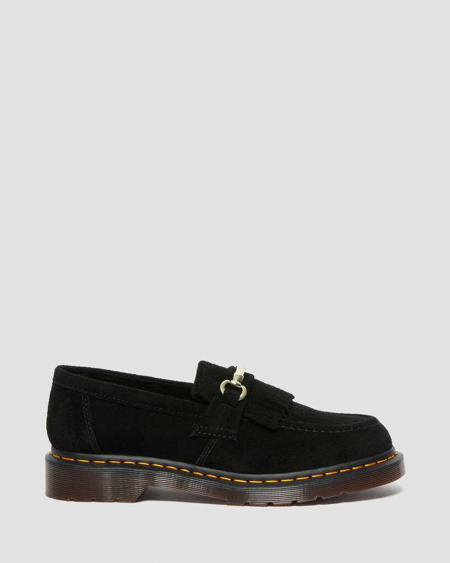 Loafers Dr Martens Adrian Snaffle Suede Hombre Negras  España |  83970-ULJB
