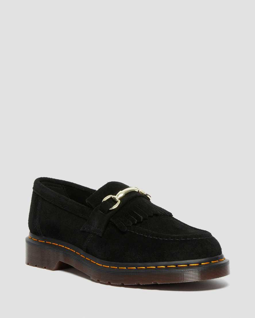 Loafers Dr Martens Adrian Snaffle Suede Hombre Negras  España |  83970-ULJB