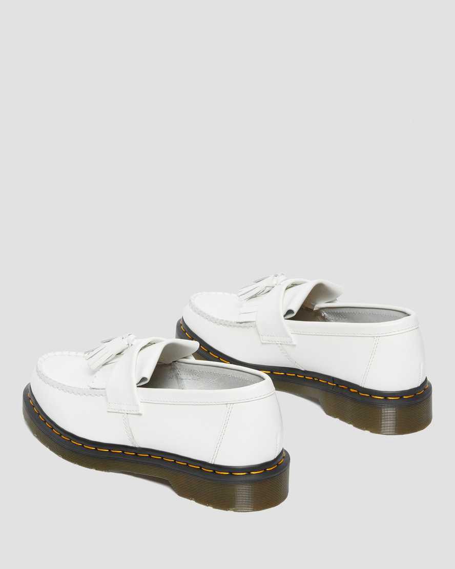 Loafers Dr Martens Adrian Yellow Stitch Leather Tassel Mujer Blancas  España |  04293-NSLR