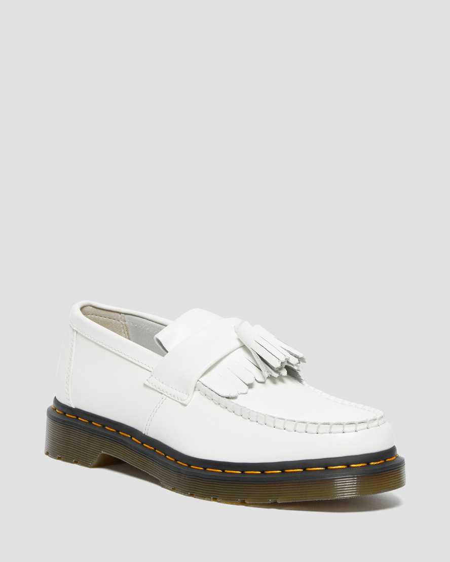 Loafers Dr Martens Adrian Yellow Stitch Leather Tassel Mujer Blancas  España |  04293-NSLR