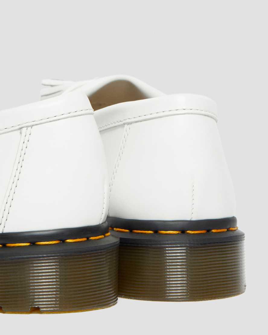Loafers Dr Martens Adrian Yellow Stitch Leather Tassel Hombre Blancas  España |  96082-QHXU