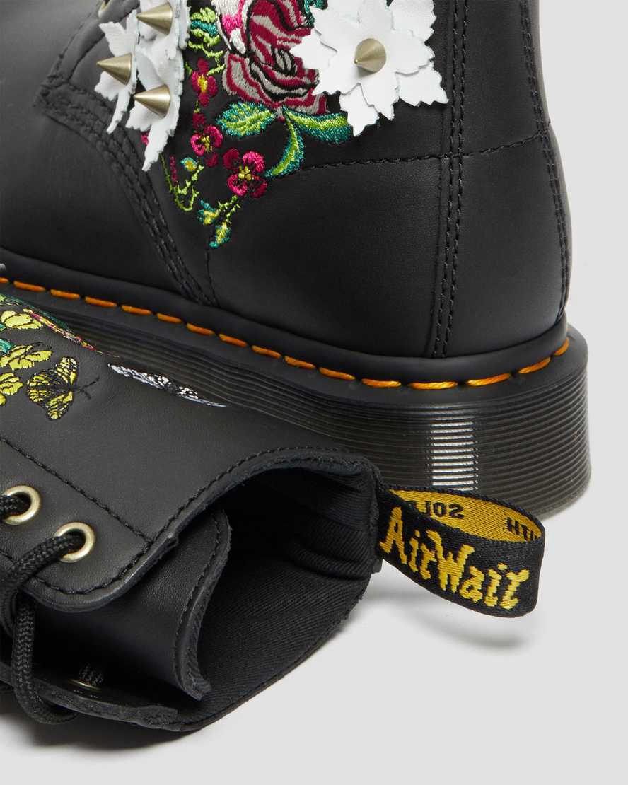 Originals Boots Dr Martens 1490 Floral Bloom Leather Mid-Calf Mujer Negras  España |  05862-FNRJ