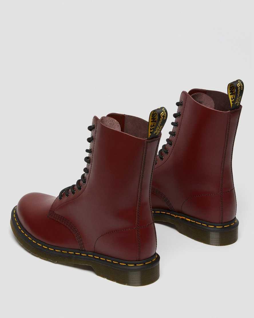 Originals Boots Dr Martens 1490 Smooth Leather Mid Calf Mujer Rojas  España |  20158-FPHQ