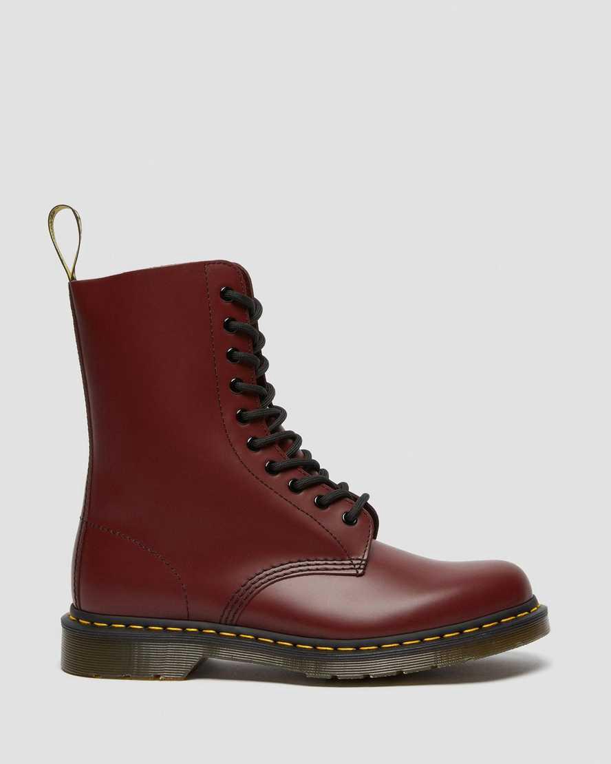 Originals Boots Dr Martens 1490 Smooth Leather Mid Calf Mujer Rojas  España |  20158-FPHQ