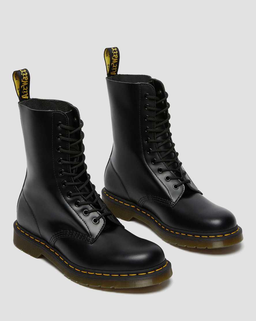 Originals Boots Dr Martens 1490 Smooth Leather Mid Calf Mujer Negras  España |  31489-GWZA