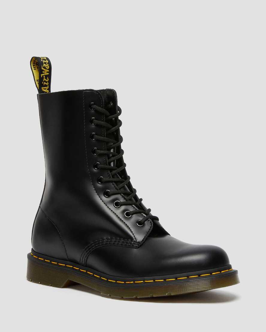 Originals Boots Dr Martens 1490 Smooth Leather Mid Calf Mujer Negras  España |  31489-GWZA