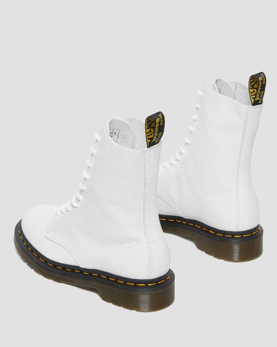 Originals Boots Dr Martens 1490 Virginia Leather Mid Calf Mujer Blancas  España |  90645-AWQL