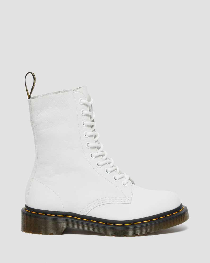 Originals Boots Dr Martens 1490 Virginia Leather Mid Calf Mujer Blancas  España |  90645-AWQL