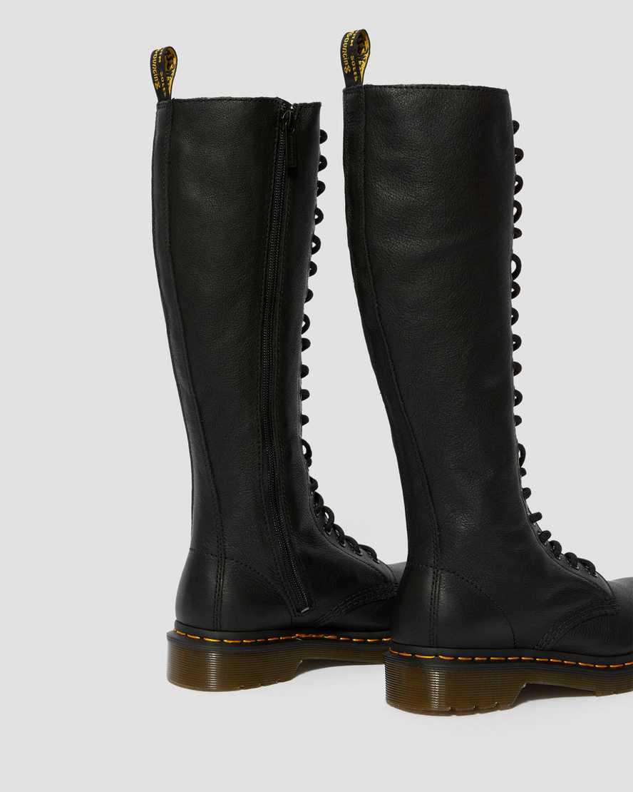 Originals Boots Dr Martens 1B60 Virginia Leather Knee High Mujer Negras  España |  12063-PIOT