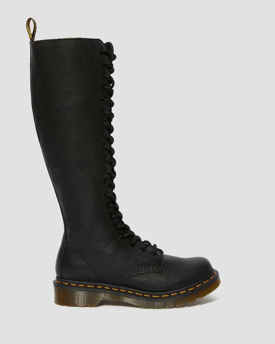Originals Boots Dr Martens 1B60 Virginia Leather Knee High Mujer Negras  España |  12063-PIOT