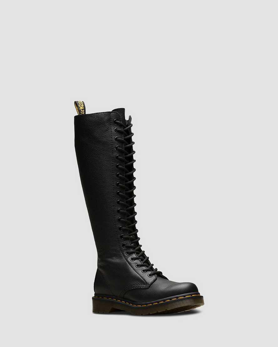 Originals Boots Dr Martens 1B60 Virginia Leather Knee High Mujer Negras  España |  12063-PIOT