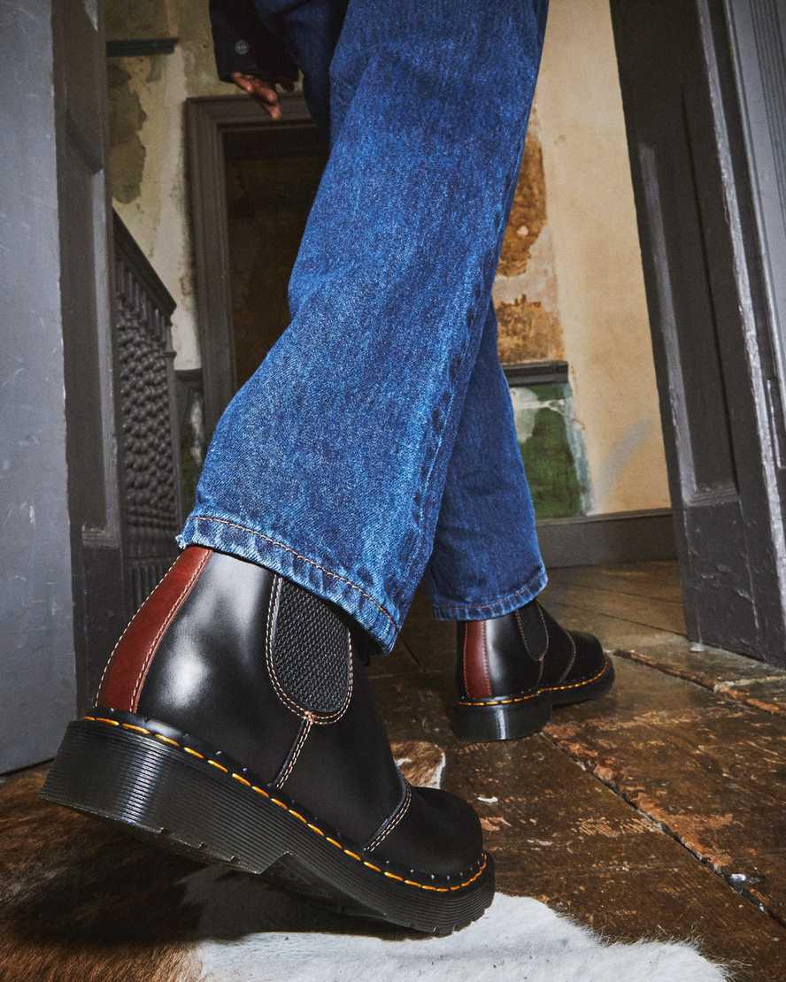Originals Boots Dr Martens 2976 Abruzzo Leather Chelsea Hombre Black/Brown Abruzzo Wp  España |  25036-YSLX