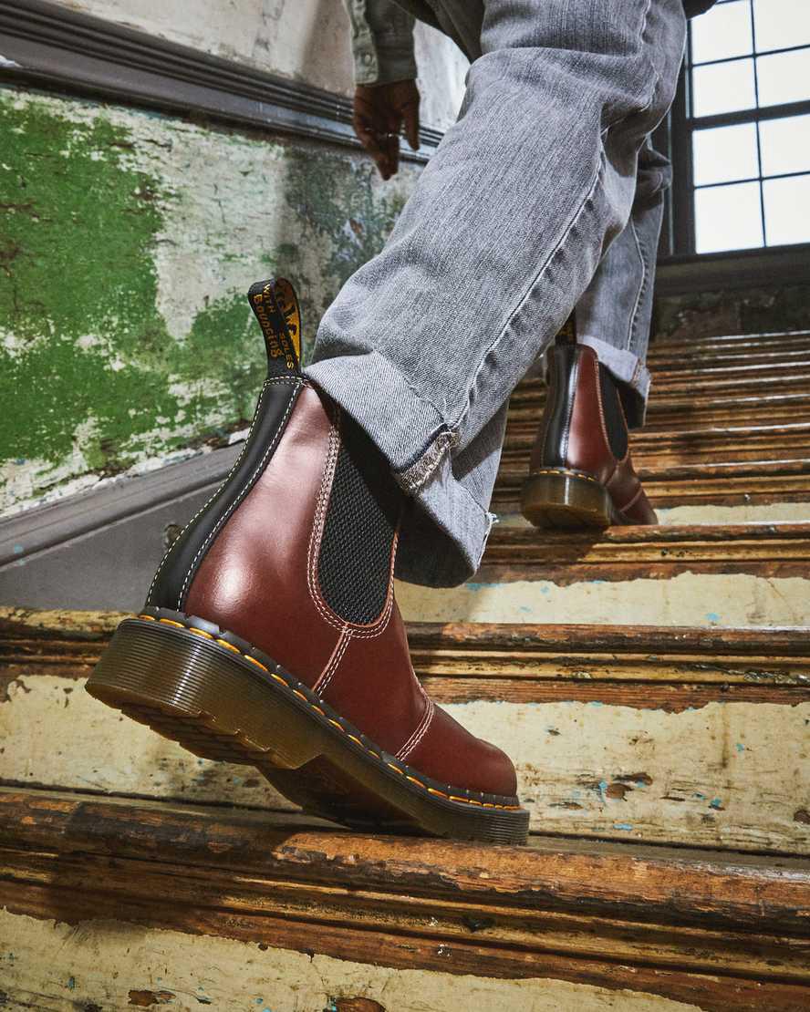 Originals Boots Dr Martens 2976 Abruzzo Leather Chelsea Hombre Brown/Black Abruzzo Wp  España |  37085-PQJC