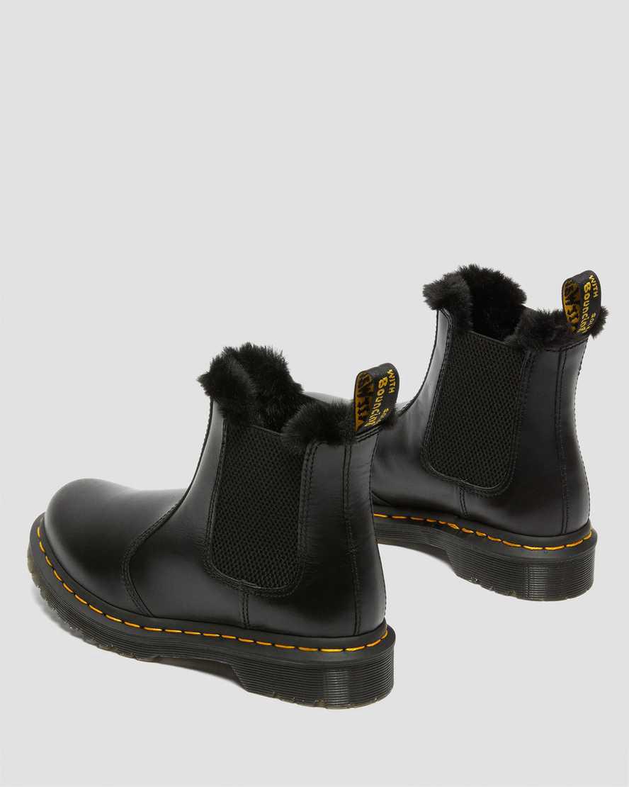 Originals Boots Dr Martens 2976 Leonore Faux Fur Lined Chelsea Mujer Gris Oscuro  España |  01839-WUXS