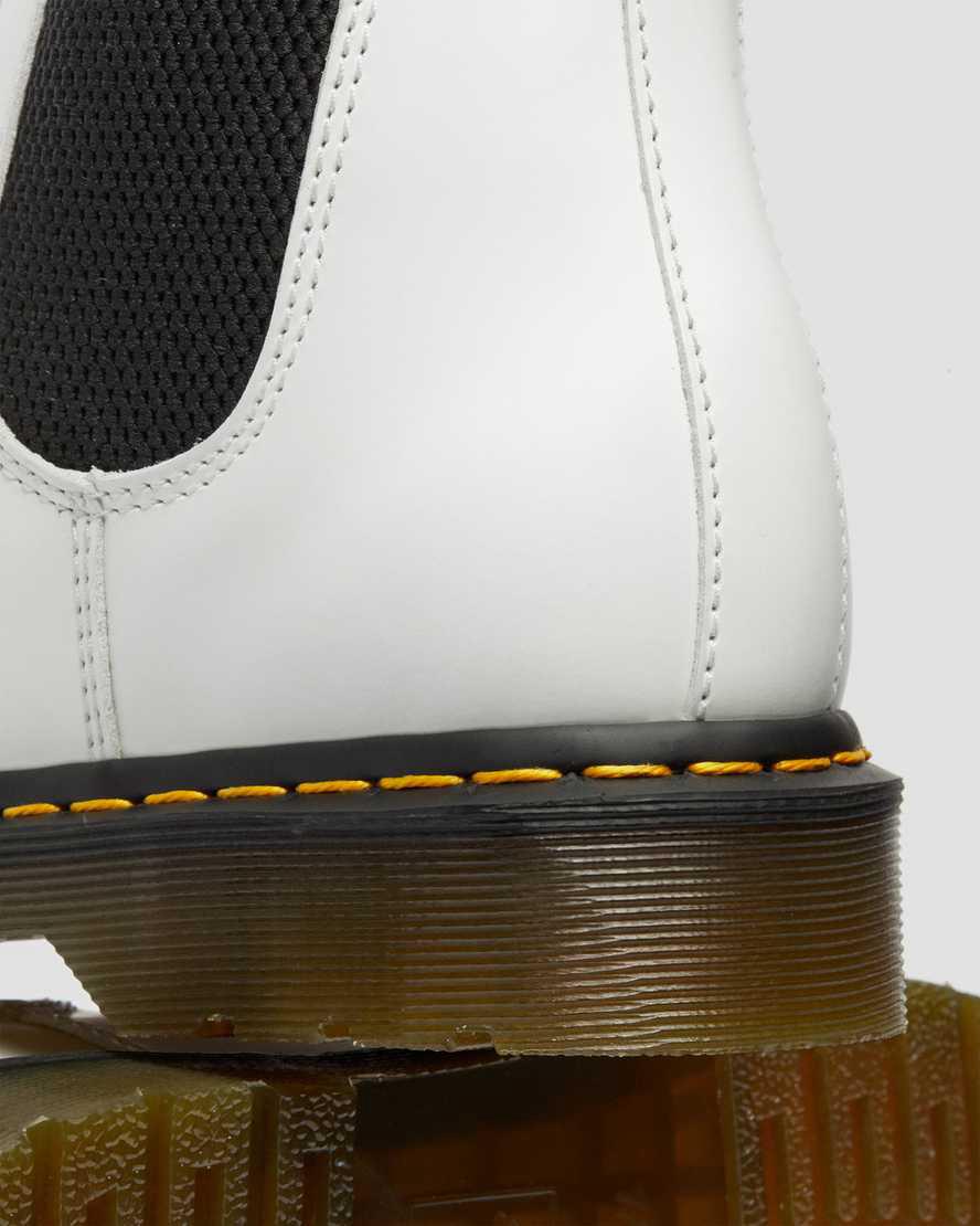 Originals Boots Dr Martens 2976 Yellow Stitch Smooth Leather Chelsea Mujer Blancas  España |  08235-EIOW