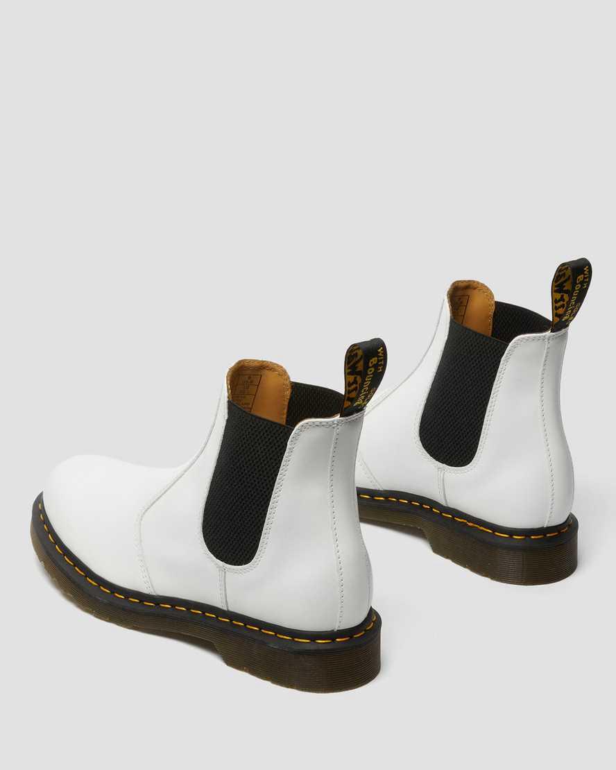 Originals Boots Dr Martens 2976 Yellow Stitch Smooth Leather Chelsea Mujer Blancas  España |  08235-EIOW