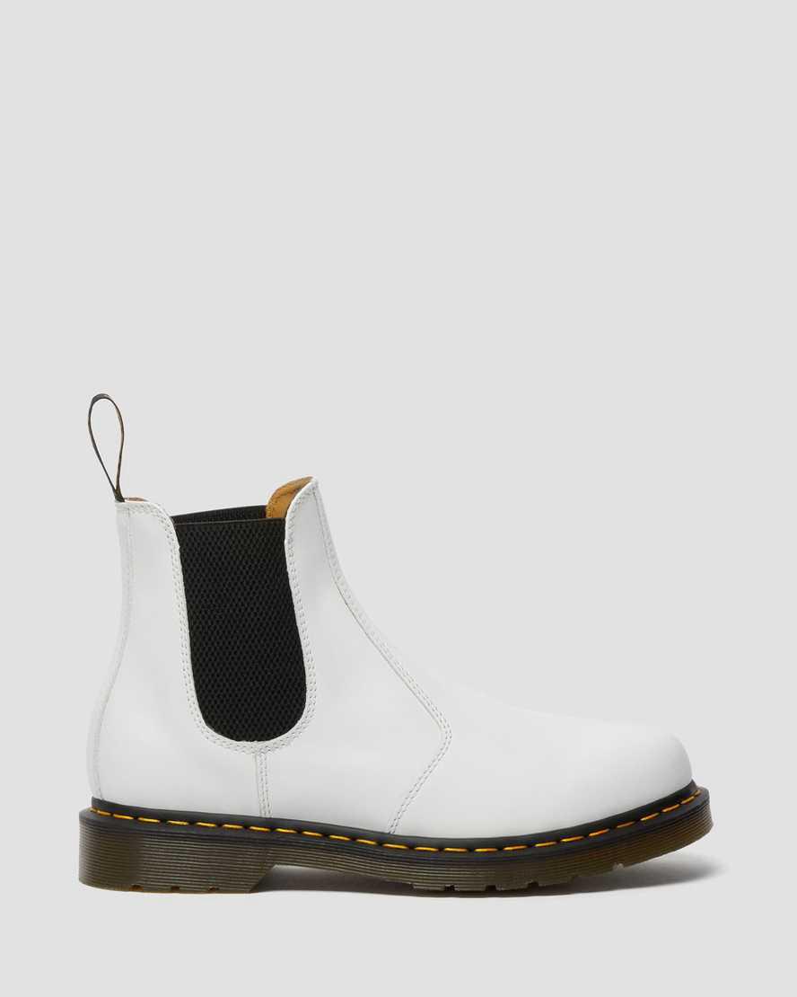 Originals Boots Dr Martens 2976 Yellow Stitch Smooth Leather Chelsea Mujer Blancas  España |  08235-EIOW