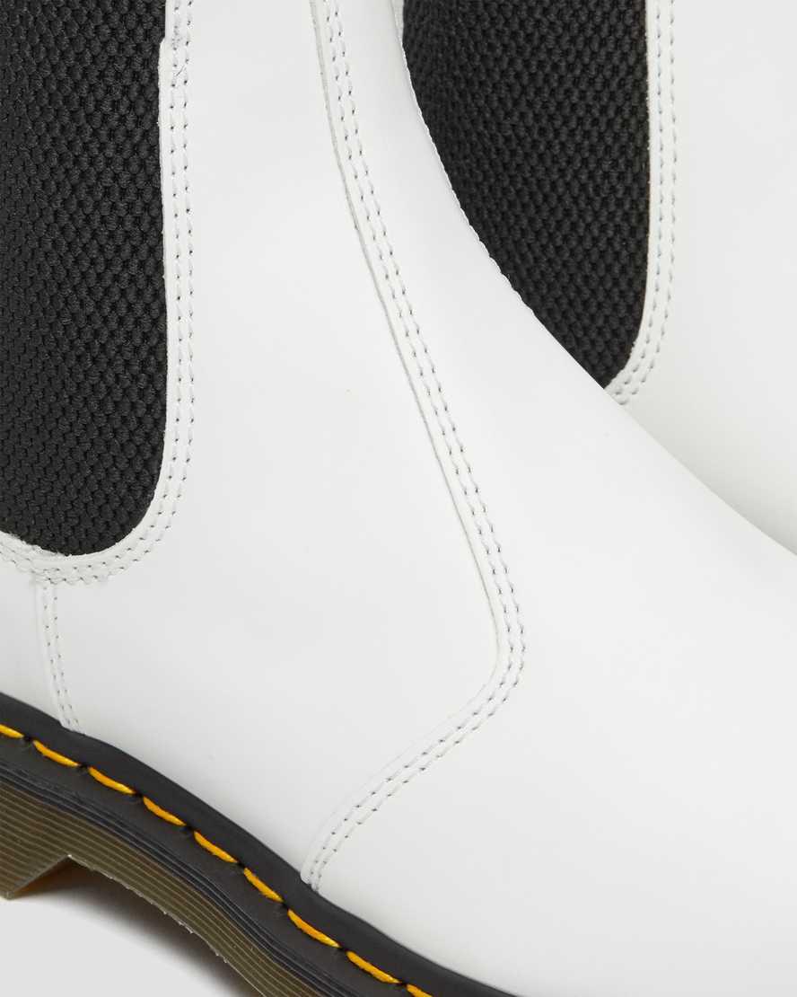 Originals Boots Dr Martens 2976 Yellow Stitch Smooth Leather Chelsea Mujer Blancas  España |  08235-EIOW