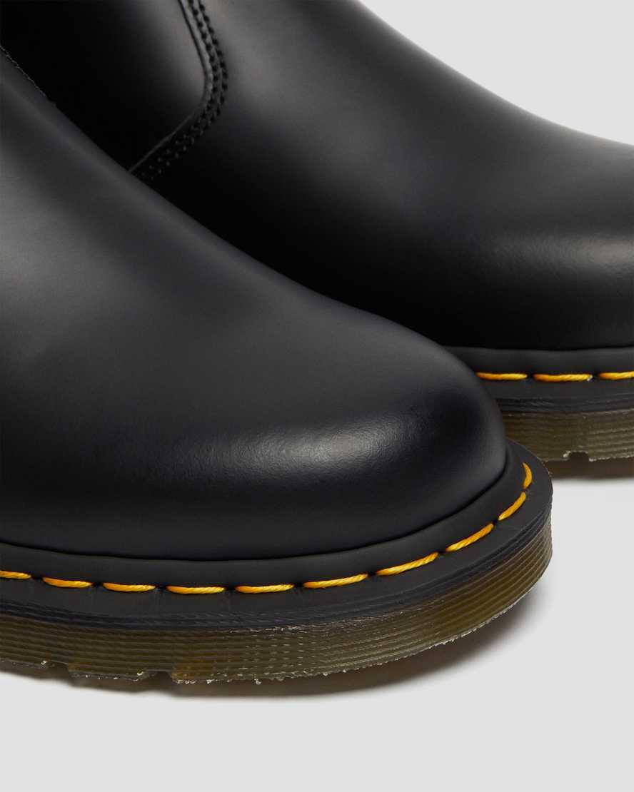 Originals Boots Dr Martens 2976 Yellow Stitch Smooth Leather Chelsea Hombre Negras  España |  54169-DOKV