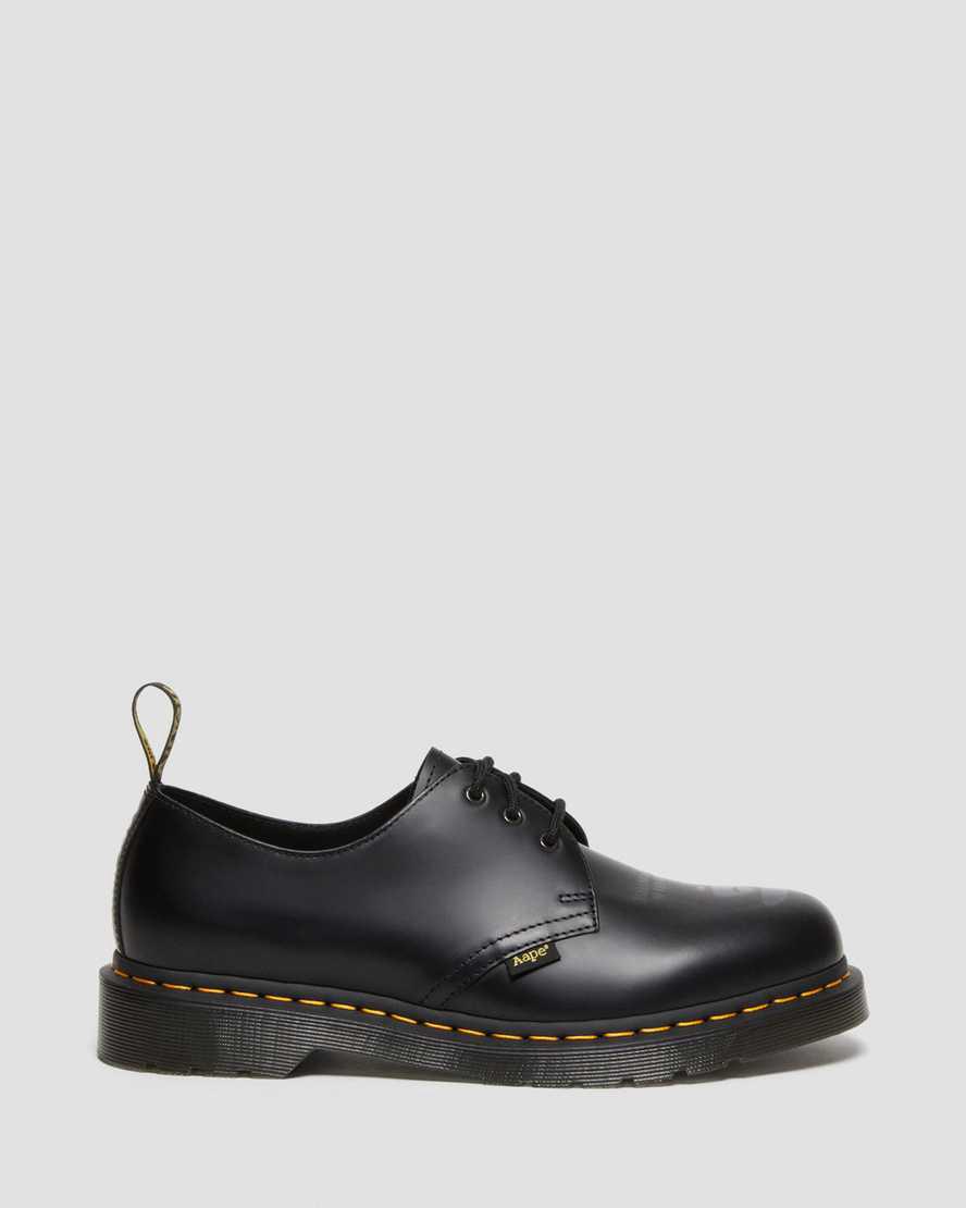 Zapatos Oxford Dr Martens 1461 AAPE Smooth Leather Mujer Negras  España |  57921-AZTN