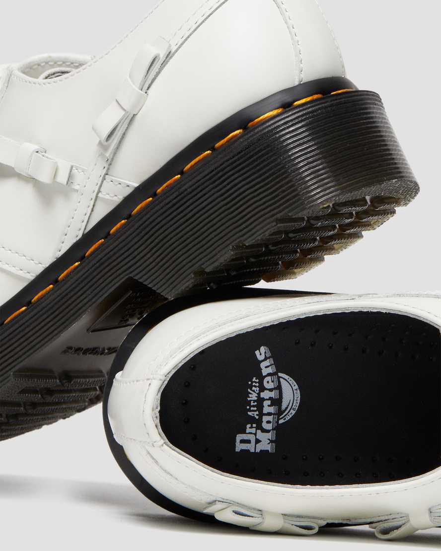 Zapatos Oxford Dr Martens 1461 Bow Smooth Leather Mujer Blancas  España |  27614-JFOX