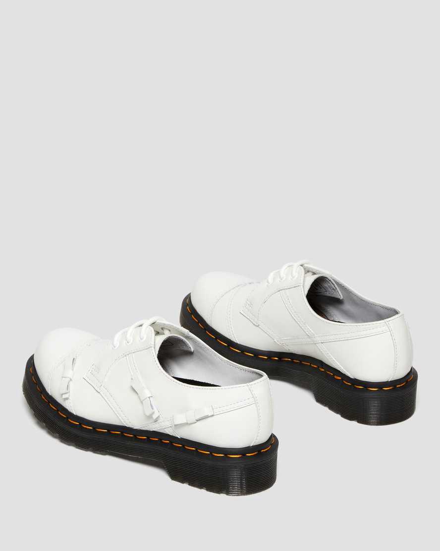 Zapatos Oxford Dr Martens 1461 Bow Smooth Leather Mujer Blancas  España |  27614-JFOX