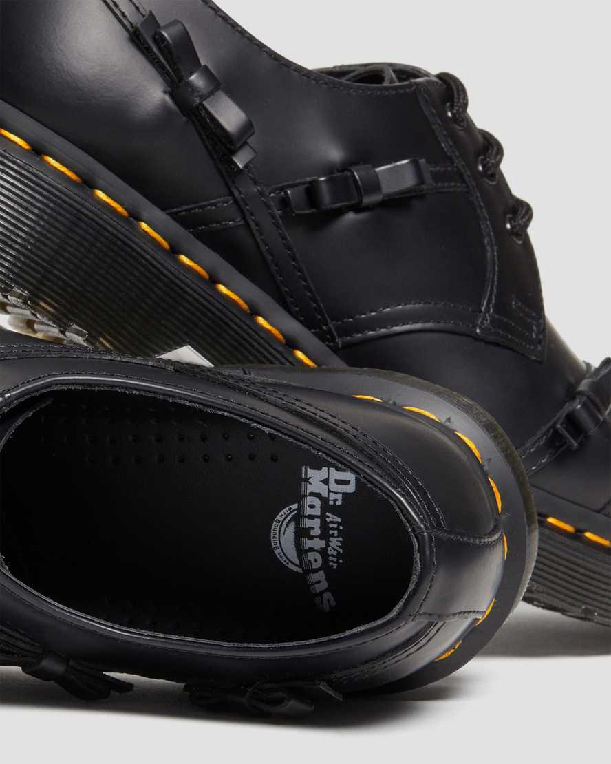 Zapatos Oxford Dr Martens 1461 Bow Smooth Leather Mujer Negras  España |  34758-CHAK