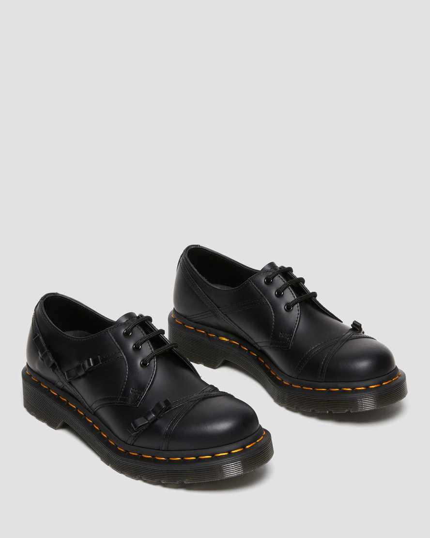 Zapatos Oxford Dr Martens 1461 Bow Smooth Leather Mujer Negras  España |  34758-CHAK